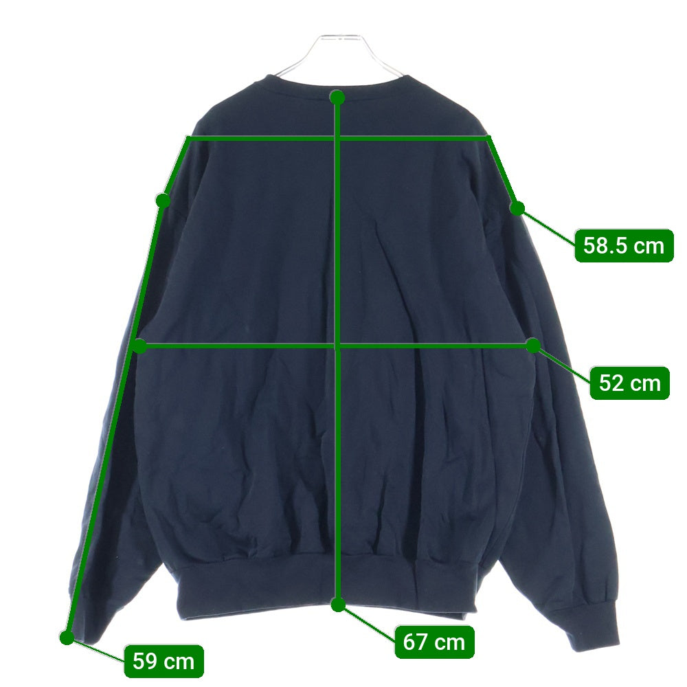 AURALEE(オーラリー) 20AW ELASTIC HIGH GAUGE SWEAT クルーネック長袖スウェットトレーナーブラック A20AP02NU