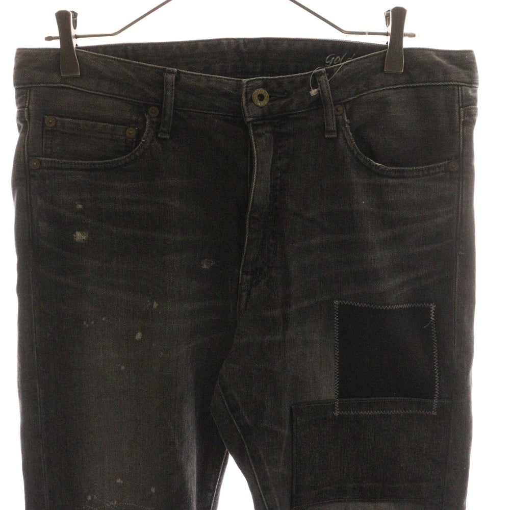 NO BRAND(ノーブランド) JAPAN BLUE JEANS (ジャパンブルージーンズ) ヴィンテージ加工 ダメージ加工 ストレートデニムパンツ ジーンズ グレー JB2300