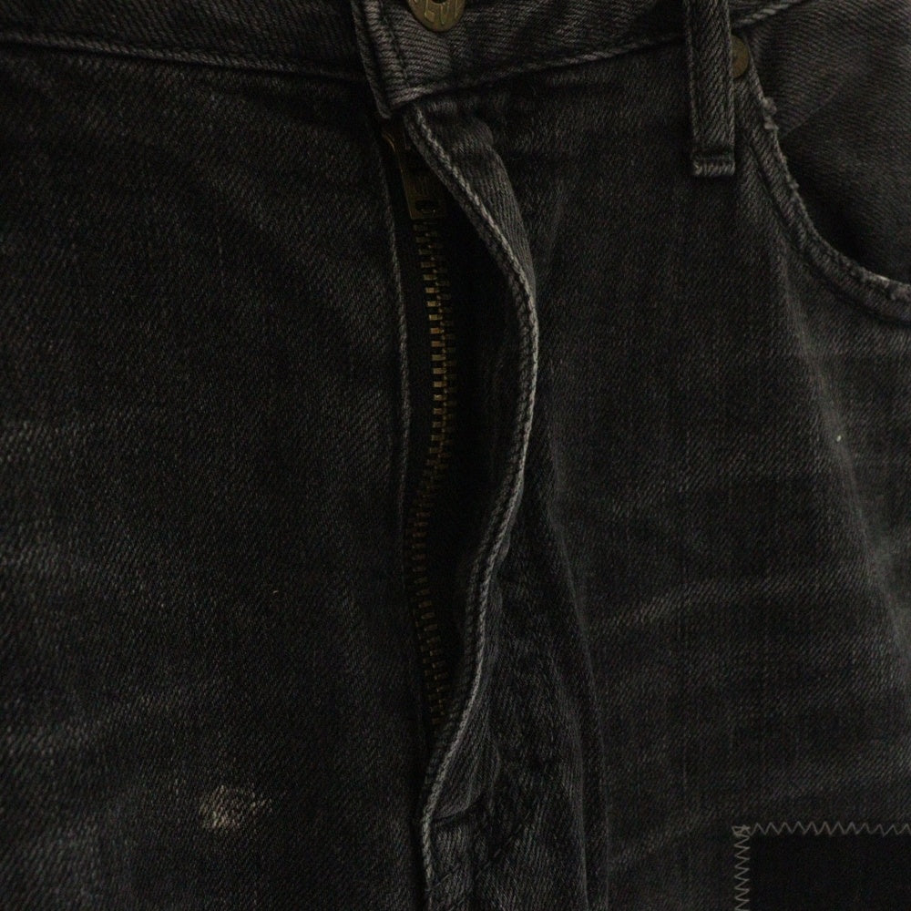 NO BRAND(ノーブランド) JAPAN BLUE JEANS (ジャパンブルージーンズ) ヴィンテージ加工 ダメージ加工 ストレートデニムパンツ ジーンズ グレー JB2300