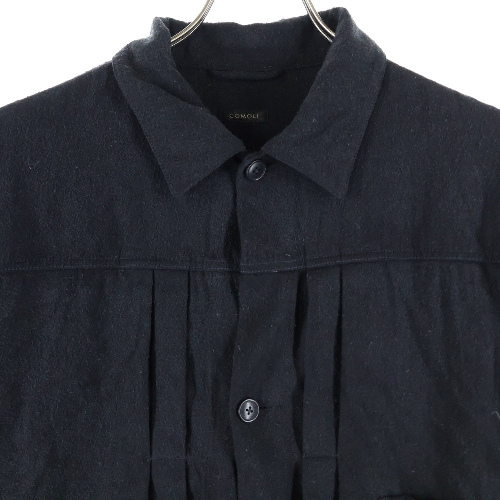 COMOLI(コモリ) TYPE-1ST シルクネップ シャツジャケット V01-01007