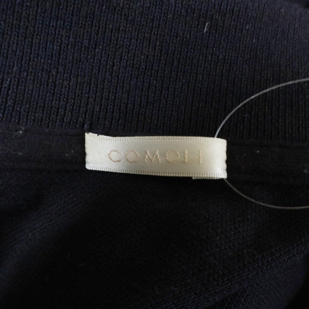 COMOLI(コモリ) 18SS 鹿の子半袖ポロシャツ ネイビー P01-05010