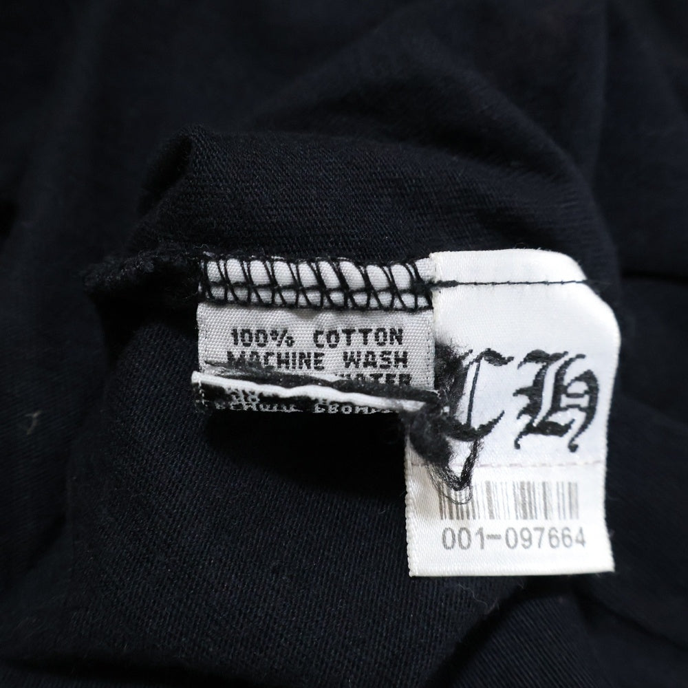CHROME HEARTS(クロムハーツ) バックスクロールラベルプリントTシャツ 半袖カットソー ブラック レディース