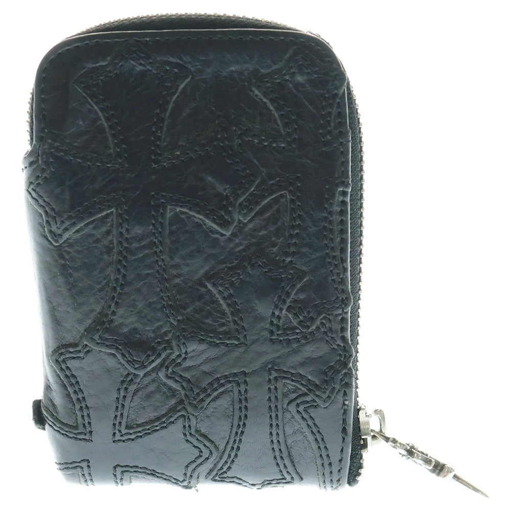 CHROME HEARTS(クロムハーツ) TINY CRS PATCH ZIP WALLET クロスパッチ タイニー ジップウォレット ブラック