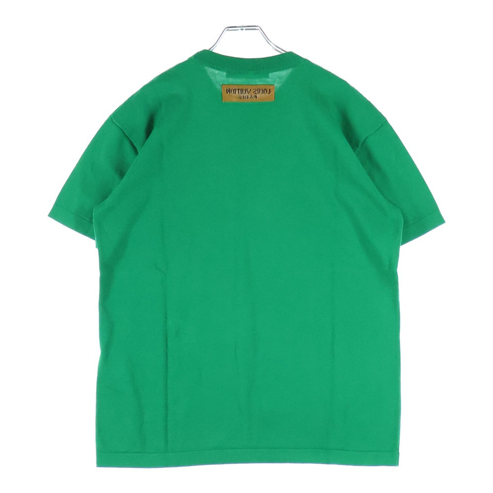 LOUIS VUITTON(ルイヴィトン) 21AW エブリデイLVクルーネックシルク ニット半袖Tシャツ 半袖カットソー グリーン RM212 DB0 HNL84W