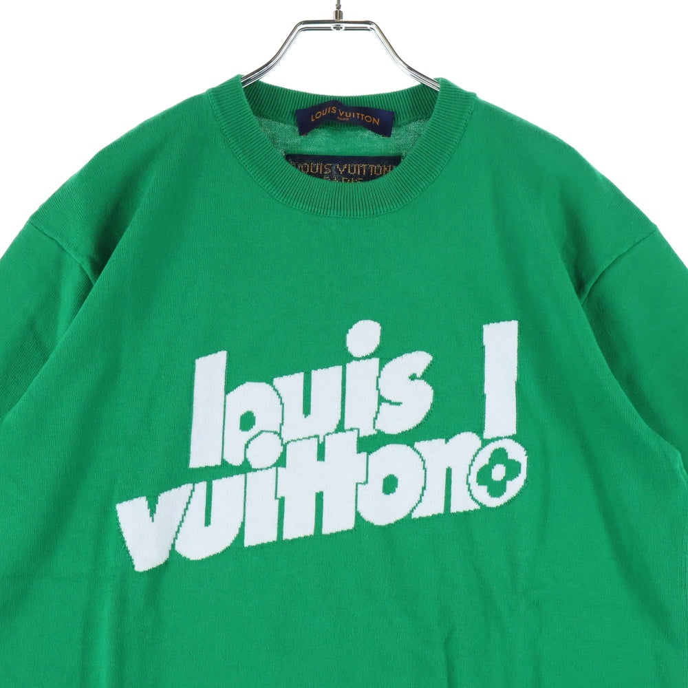 LOUIS VUITTON(ルイヴィトン) 21AW エブリデイLVクルーネックシルク ニット半袖Tシャツ 半袖カットソー グリーン RM212 DB0 HNL84W