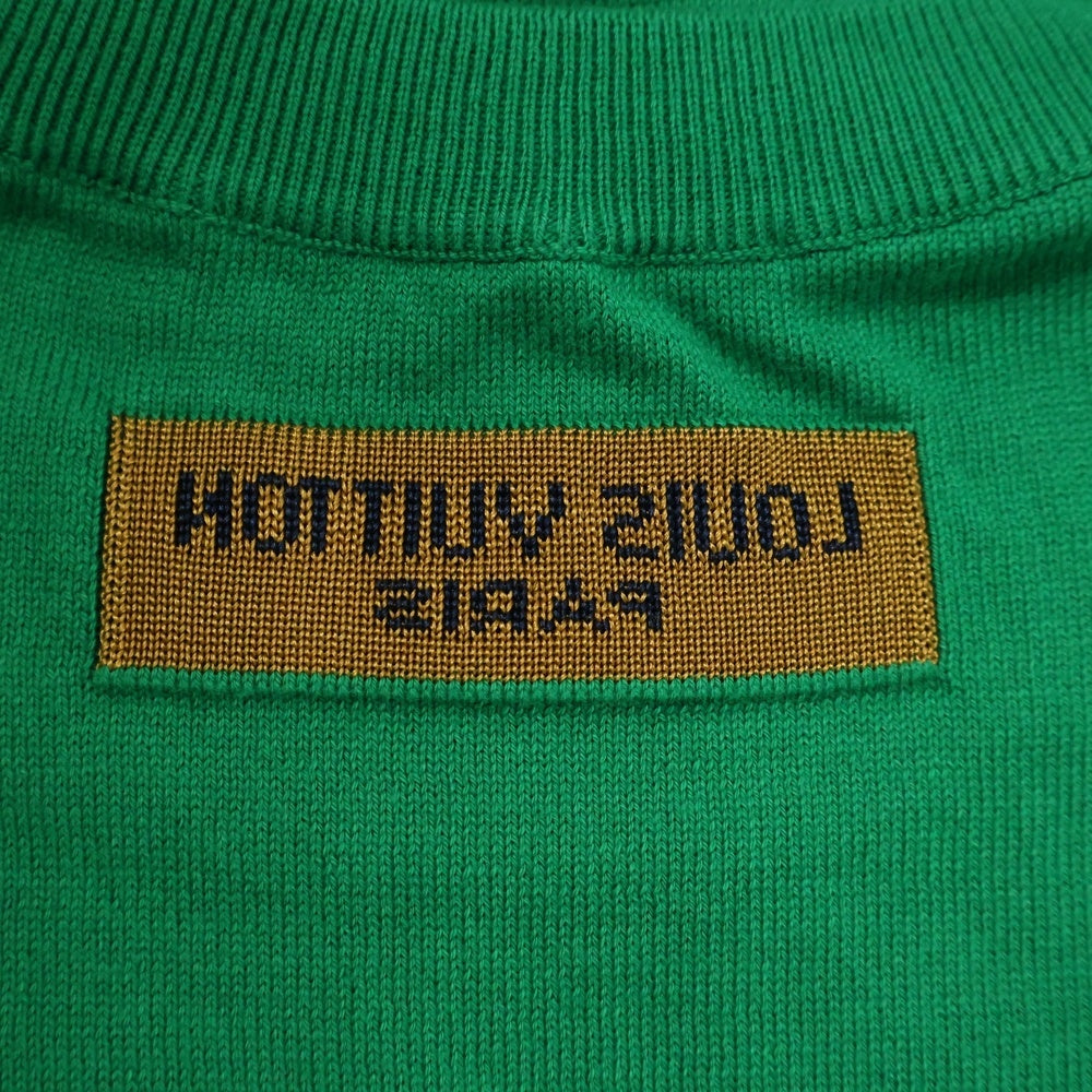 LOUIS VUITTON(ルイヴィトン) 21AW エブリデイLVクルーネックシルク ニット半袖Tシャツ 半袖カットソー グリーン RM212 DB0 HNL84W