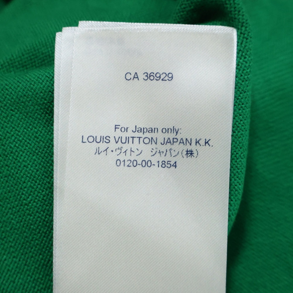 LOUIS VUITTON(ルイヴィトン) 21AW エブリデイLVクルーネックシルク ニット半袖Tシャツ 半袖カットソー グリーン RM212 DB0 HNL84W
