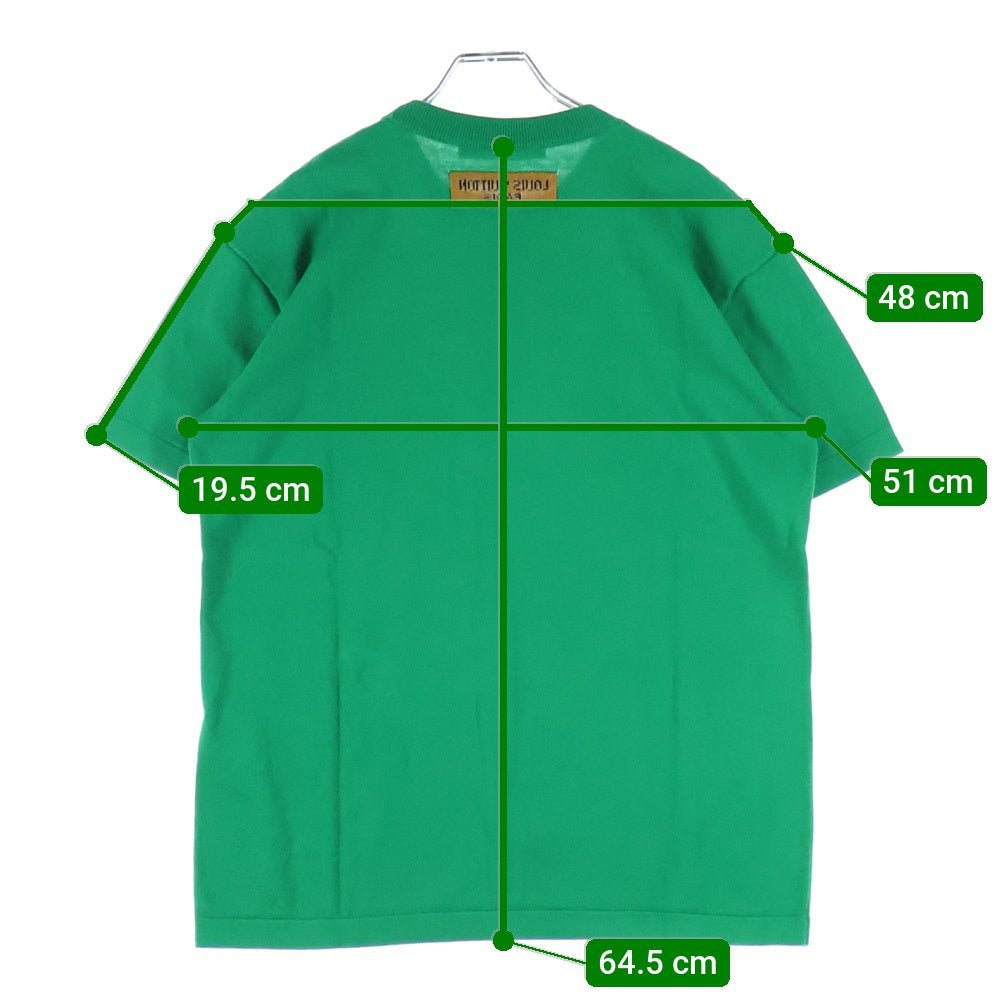 LOUIS VUITTON(ルイヴィトン) 21AW エブリデイLVクルーネックシルク ニット半袖Tシャツ 半袖カットソー グリーン RM212 DB0 HNL84W