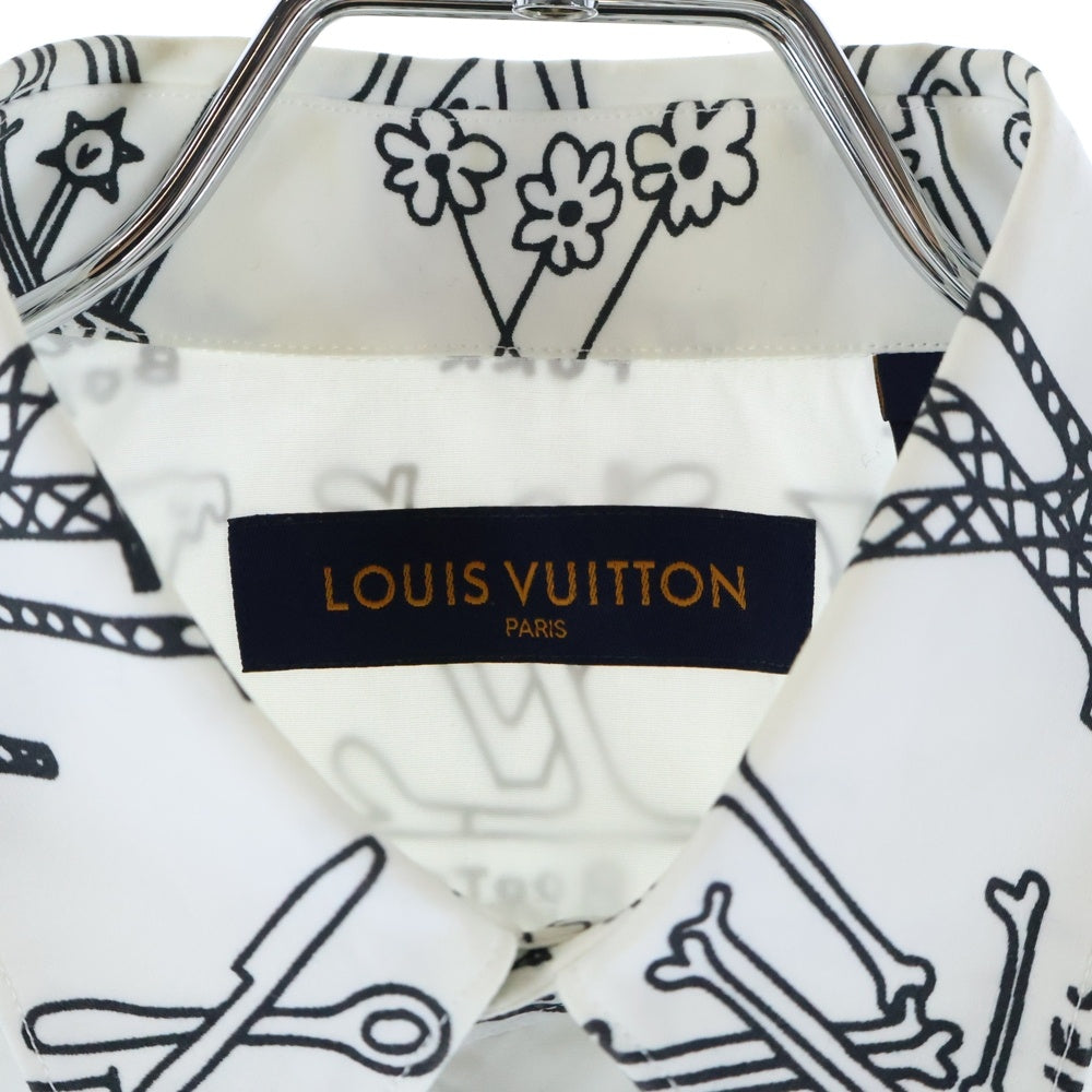 LOUIS VUITTON(ルイヴィトン) 21SS LVグラフィティ半袖シャツ ホワイト RM211M ZIU HKS19W