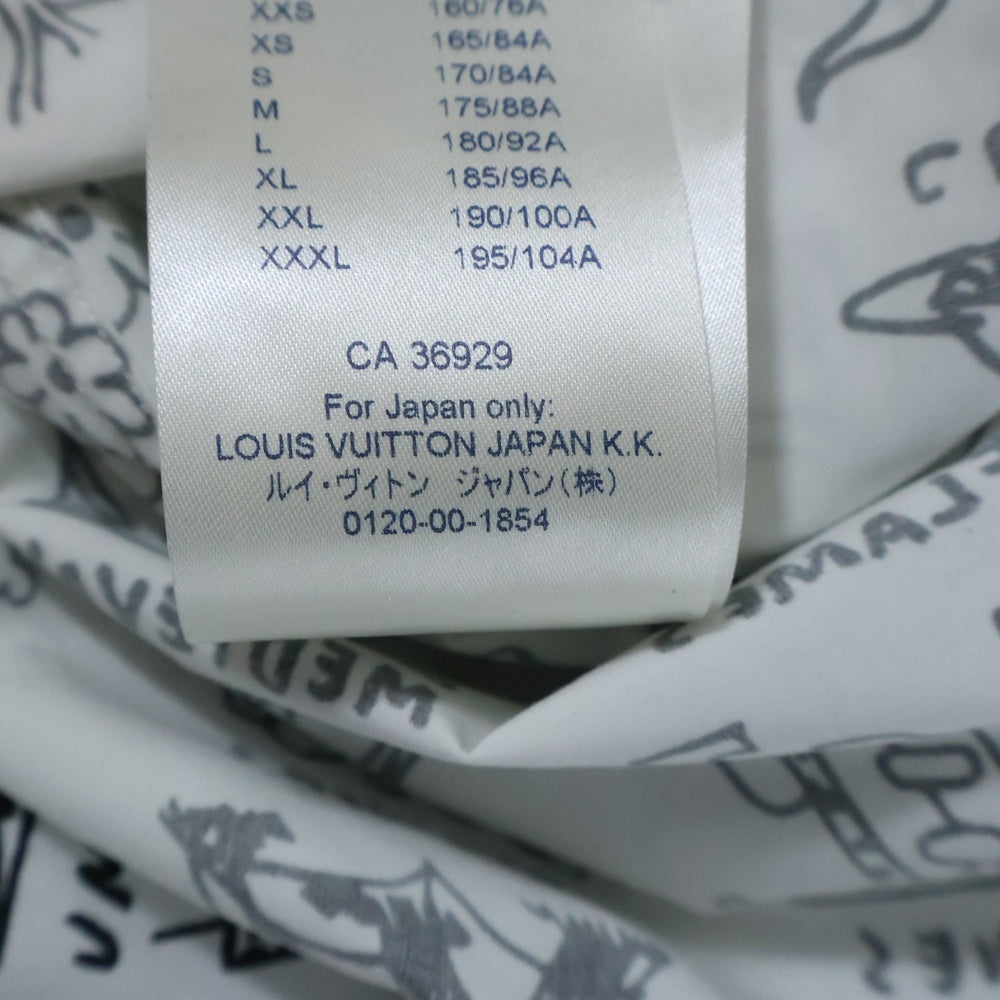 LOUIS VUITTON(ルイヴィトン) 21SS LVグラフィティ半袖シャツ ホワイト RM211M ZIU HKS19W