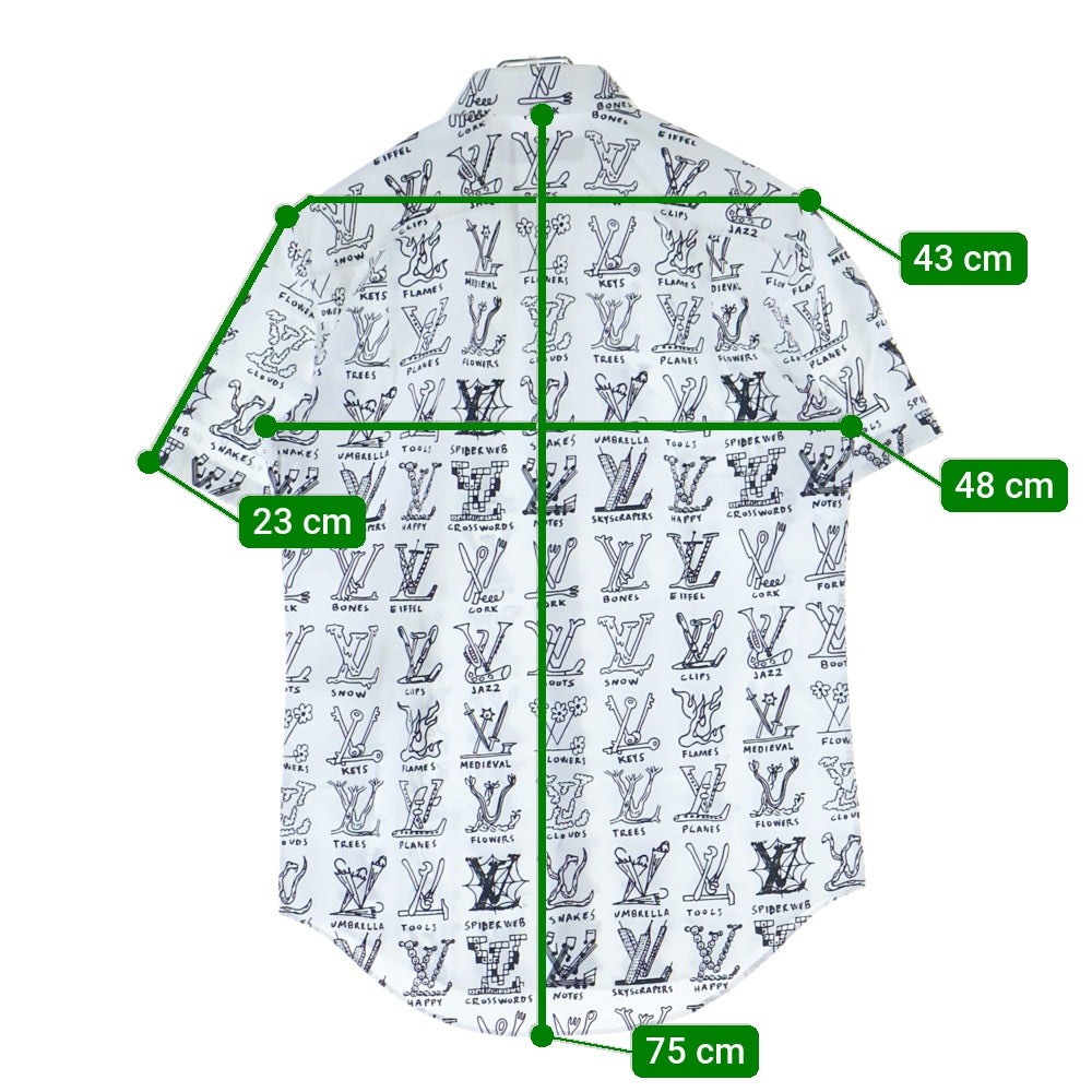 LOUIS VUITTON(ルイヴィトン) 21SS LVグラフィティ半袖シャツ ホワイト RM211M ZIU HKS19W
