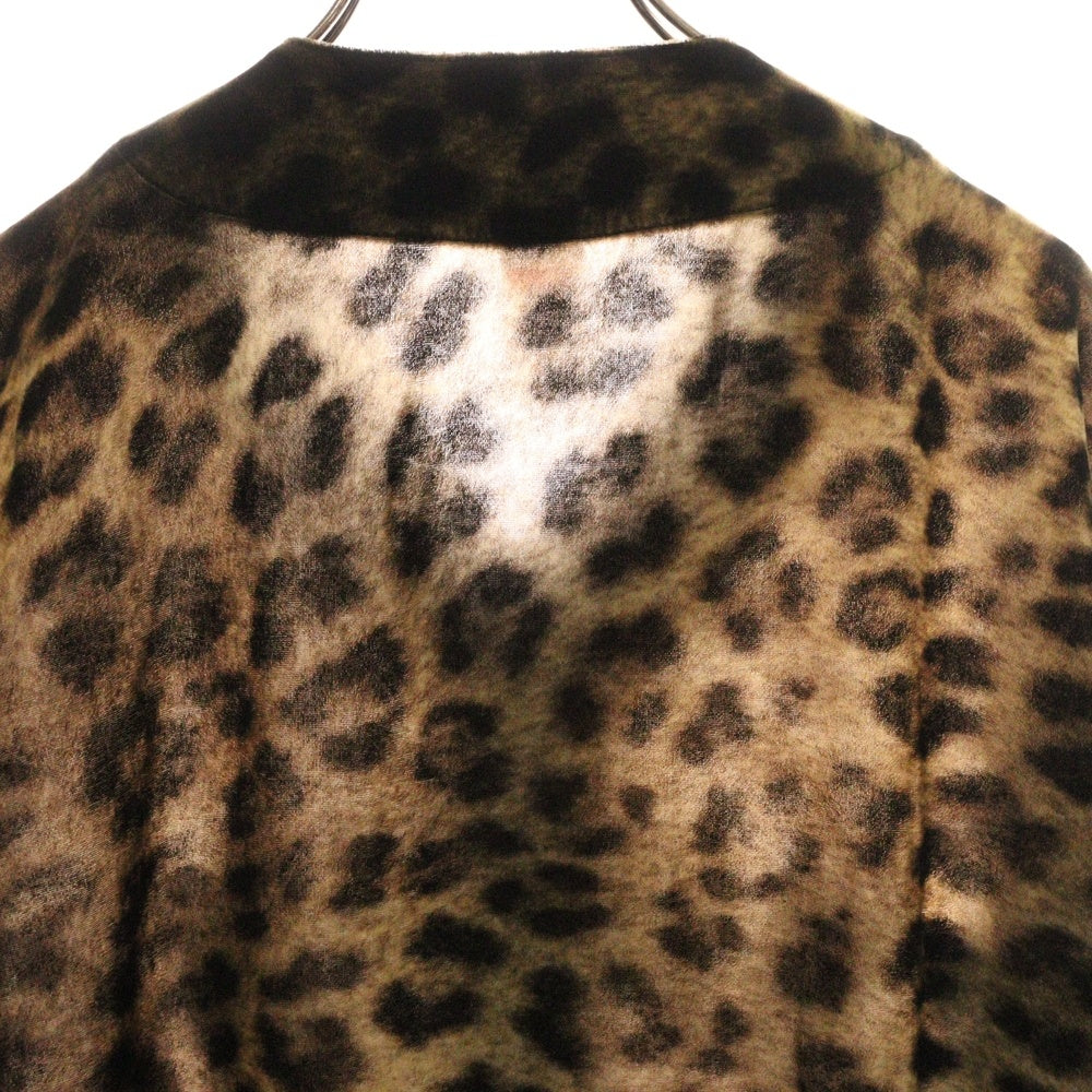 SUPREME(シュプリーム) 25SS Velvet Baseball Jersey Leopard ベルベットベースボールジャージー レオパード半袖シャツ マルチ