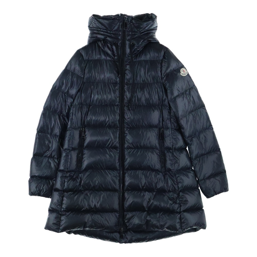 MONCLER(モンクレール) SUYEN GIUBBOTTO C20934931949 スイエン ロゴワッペン ダウンジャケット ダウンコート フーディー ブラック レディース