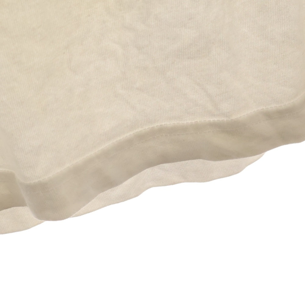 1 PIU 1 UGUALE 3(ウノピゥウノウグァーレトレ) ラインストーン ナンバリング クルーネック半袖Tシャツカットソー ホワイト レディース