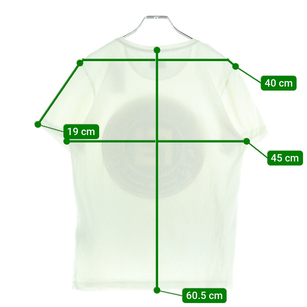 FENDI(フェンディ) フロント サークルロゴ クルーネック半袖Tシャツカットソー ホワイト レディース FY0894A4PP