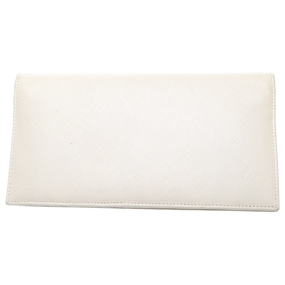 Salvatore Ferragamo(サルヴァトーレ フェラガモ) ロゴ デザイン レザーウォレット 長財布 ホワイト