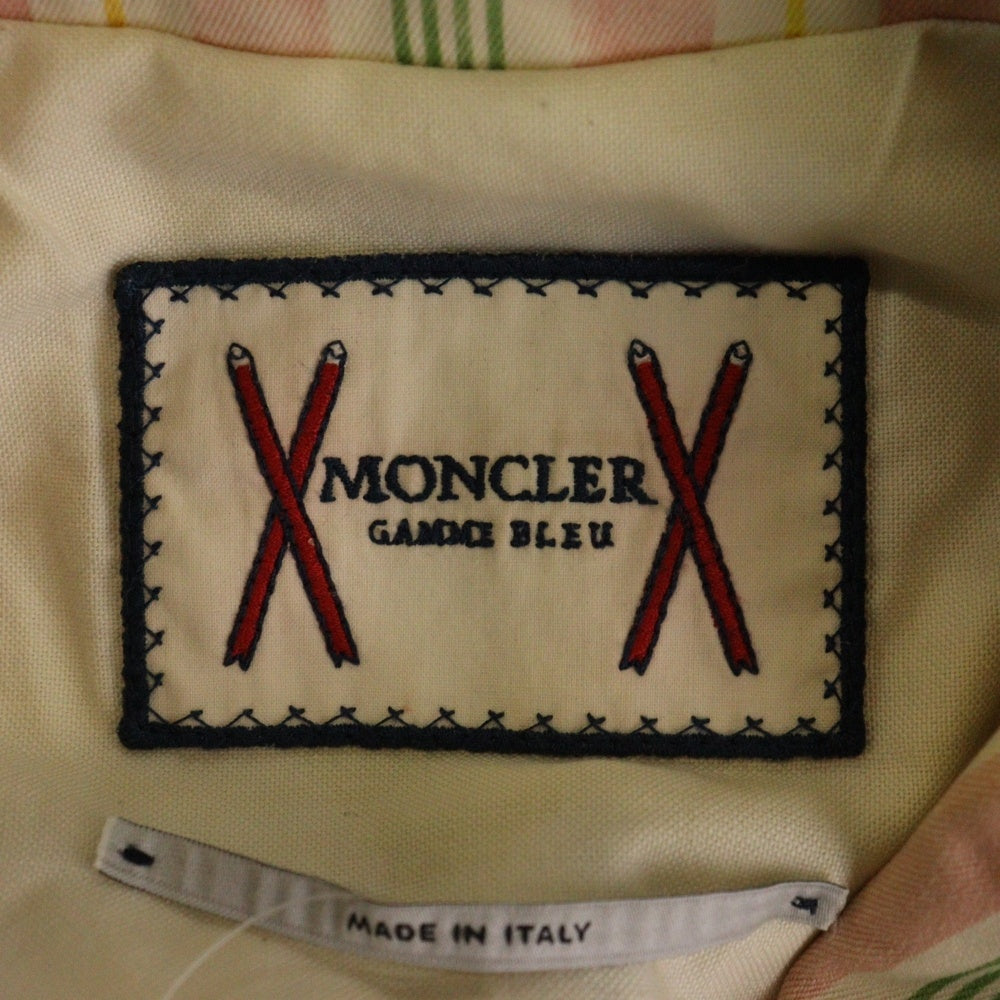 MONCLER(モンクレール) GIACCA ジャッカ ストライプ柄 テーラードジャケット ピンク/グリーン B13913006519