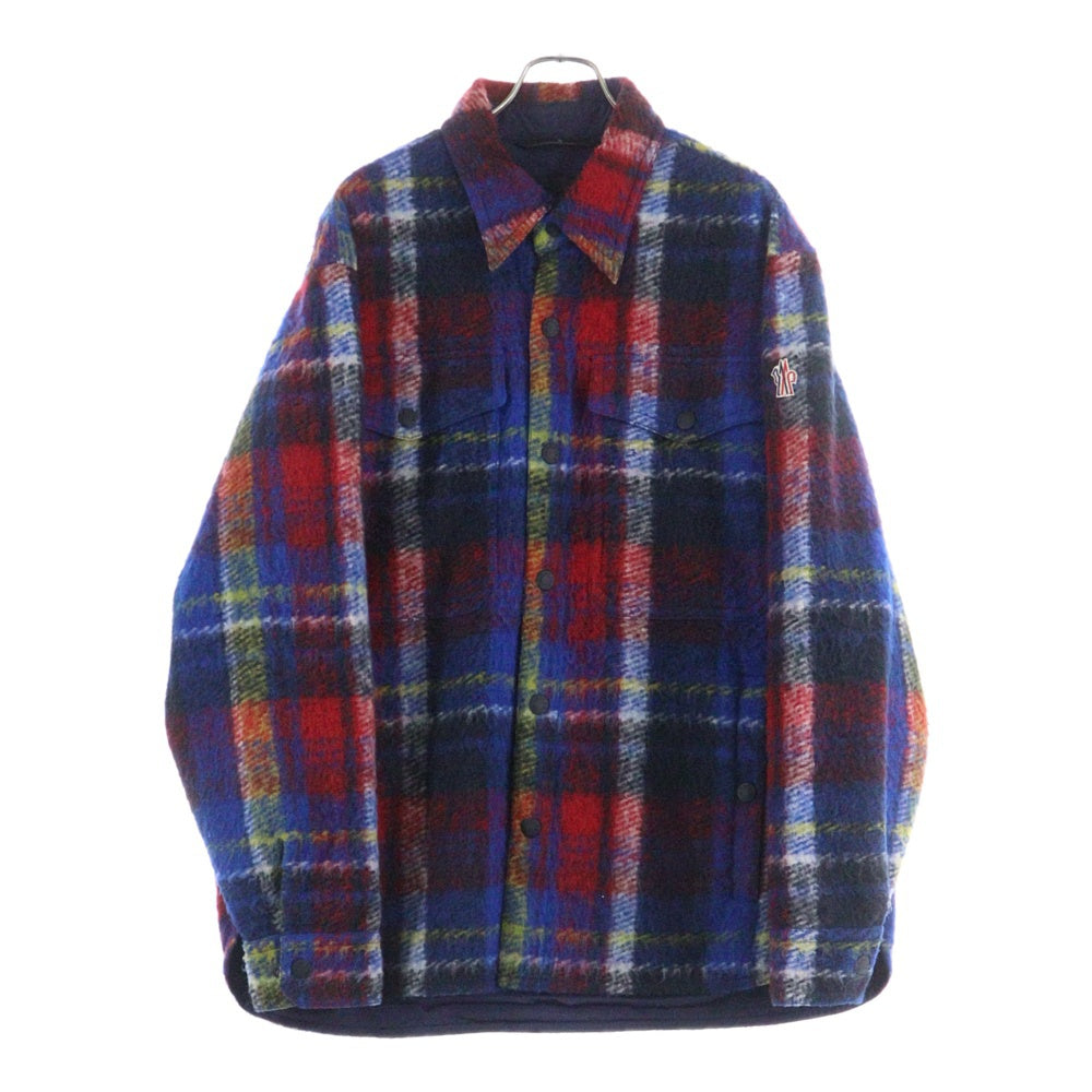MONCLER GRENOBLE(モンクレールグルノーブル) WAIER ウェイアー チェック柄ウールジャケット レッド I20971G00006