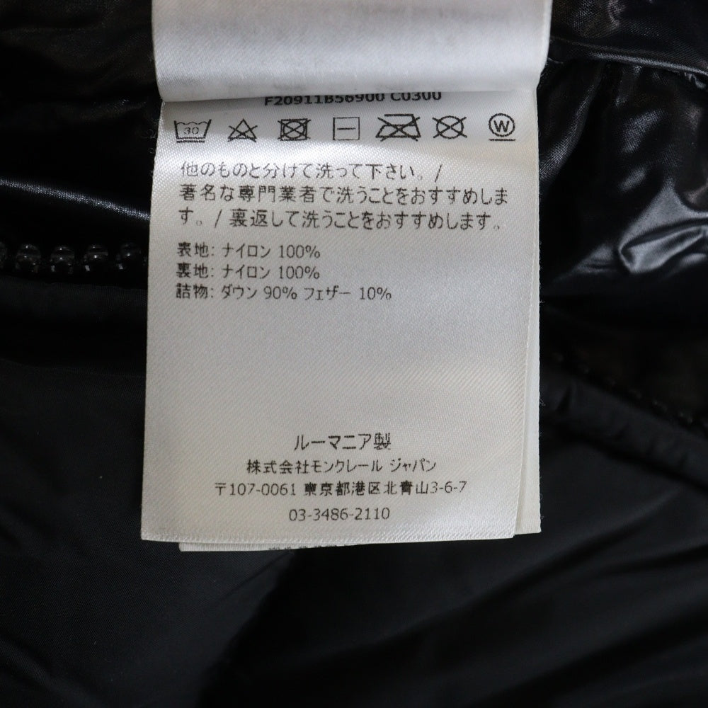MONCLER(モンクレール) MONTCLA モンクラー ロゴフーデッドナイロンダウンジャケット ブラック F20911B56900