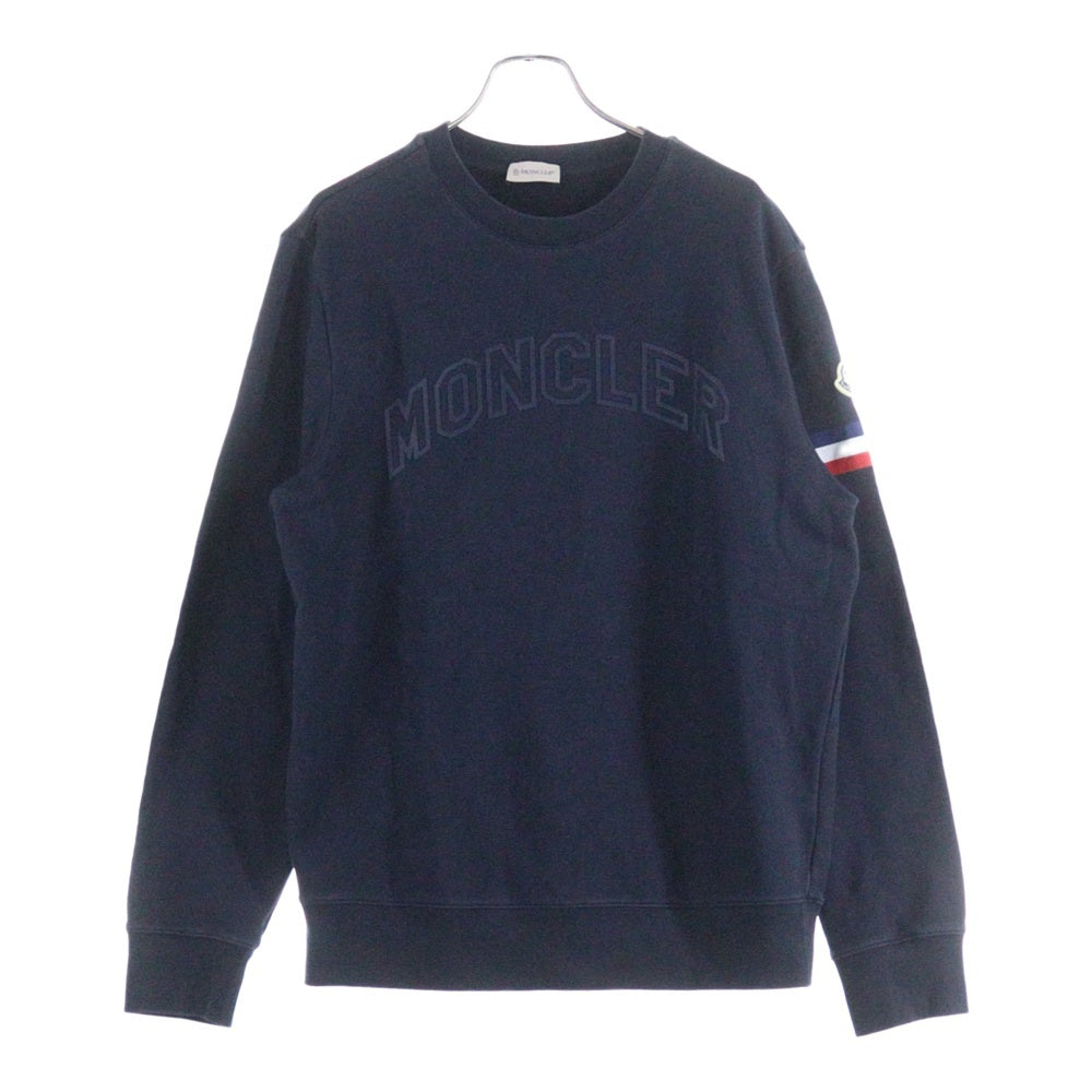 MONCLER(モンクレール) ARCHI LOGO SWEATSHIRT I10918G00005 アーチロゴ クルーネック長袖スウェットシャツ トレーナー ネイビー