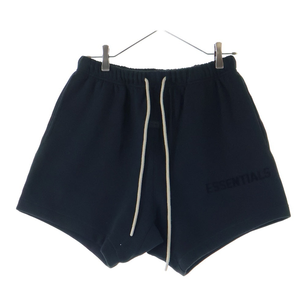 FOG Essentials(エフオージー エッセンシャルズ) SHORT PANTS ラバーロゴ スウェットハーフパンツ ショーツ ブラック