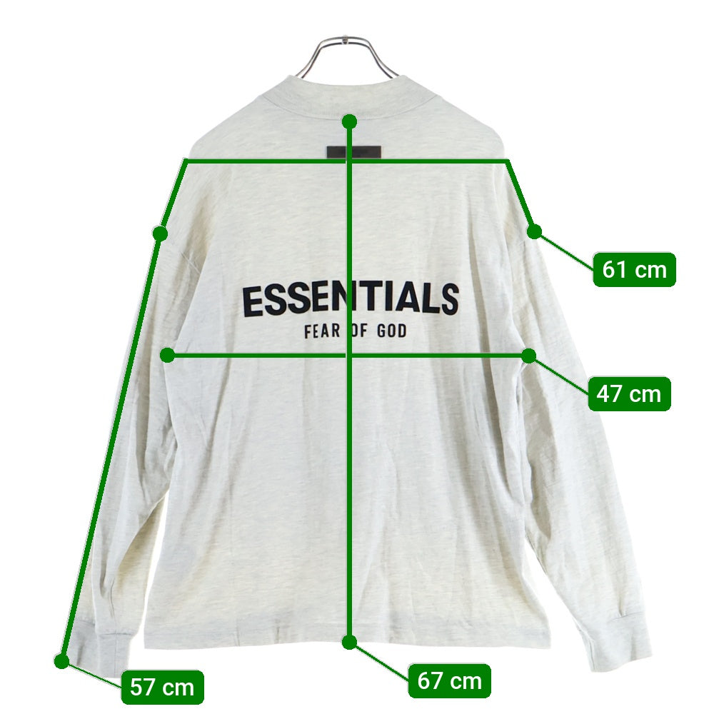 FOG Essentials(エフオージー エッセンシャルズ) L/S T-SHIRT フェルトロゴ クルーネック長袖Tシャツカットソー ロンT グレー