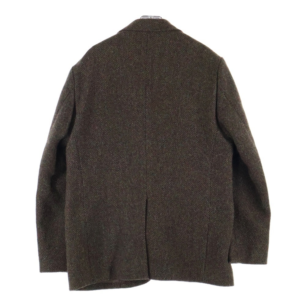 AURALEE(オーラリー) LAMA SHETLAND WOOL TWEED OVER JACKET ラマシェットランドウールツイード2Bテーラードジャケット ブラウン A24AJ02LS