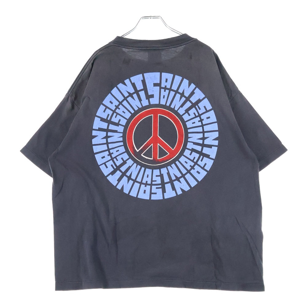 SAINT MICHAEL(セントマイケル) 24AW IDEOLOGICAL TEE イデオロギー 半袖Tシャツカットソー ブラック SM-YS1-0000-005