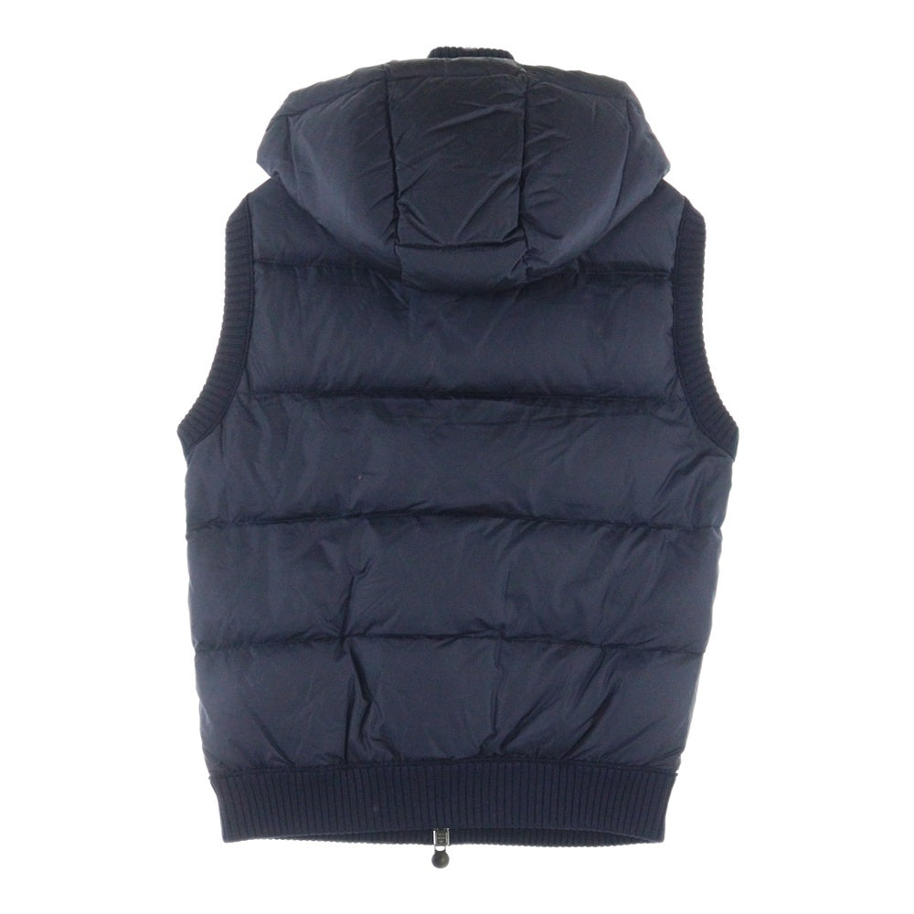 MONCLER(モンクレール) 16AW MAGLIONE TRICOT GILET マリオーネ トリコ バックナイロン フード付きダウンベスト ブラック B20919413400 94111