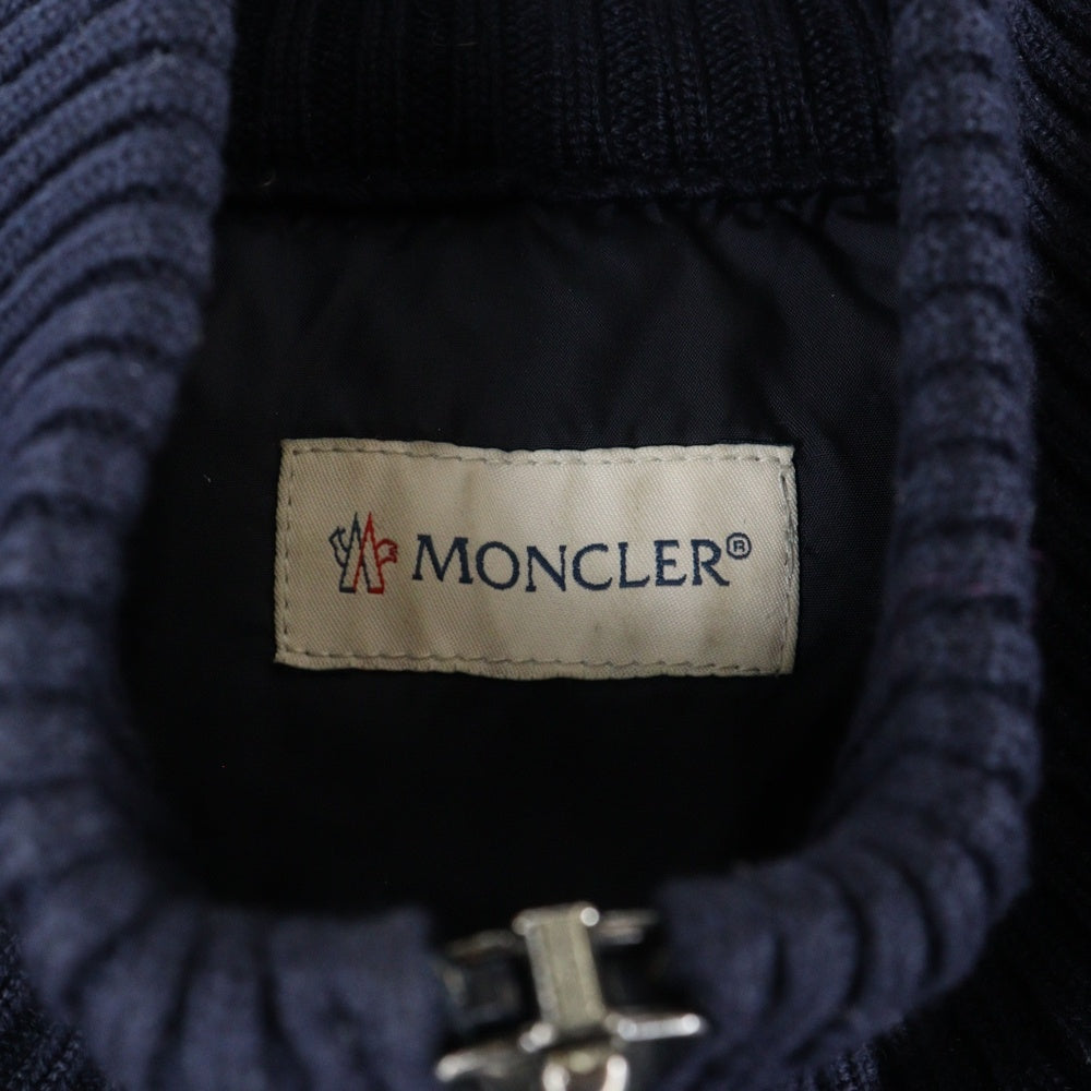 MONCLER(モンクレール) 16AW MAGLIONE TRICOT GILET マリオーネ トリコ バックナイロン フード付きダウンベスト ブラック B20919413400 94111