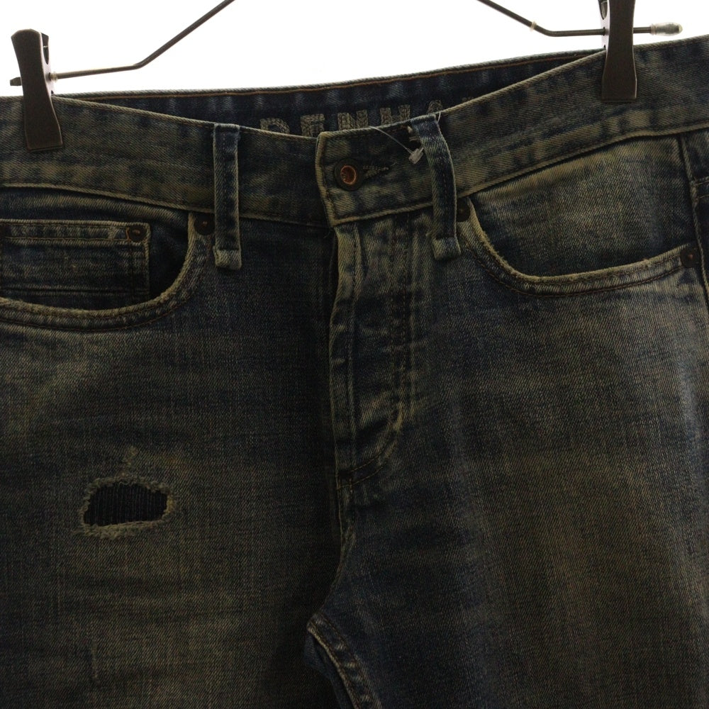 DENHAM(デンハム) RAZOR SLIM FIT ダメージ加工 ストレートデニムパンツ インディゴ 3114313