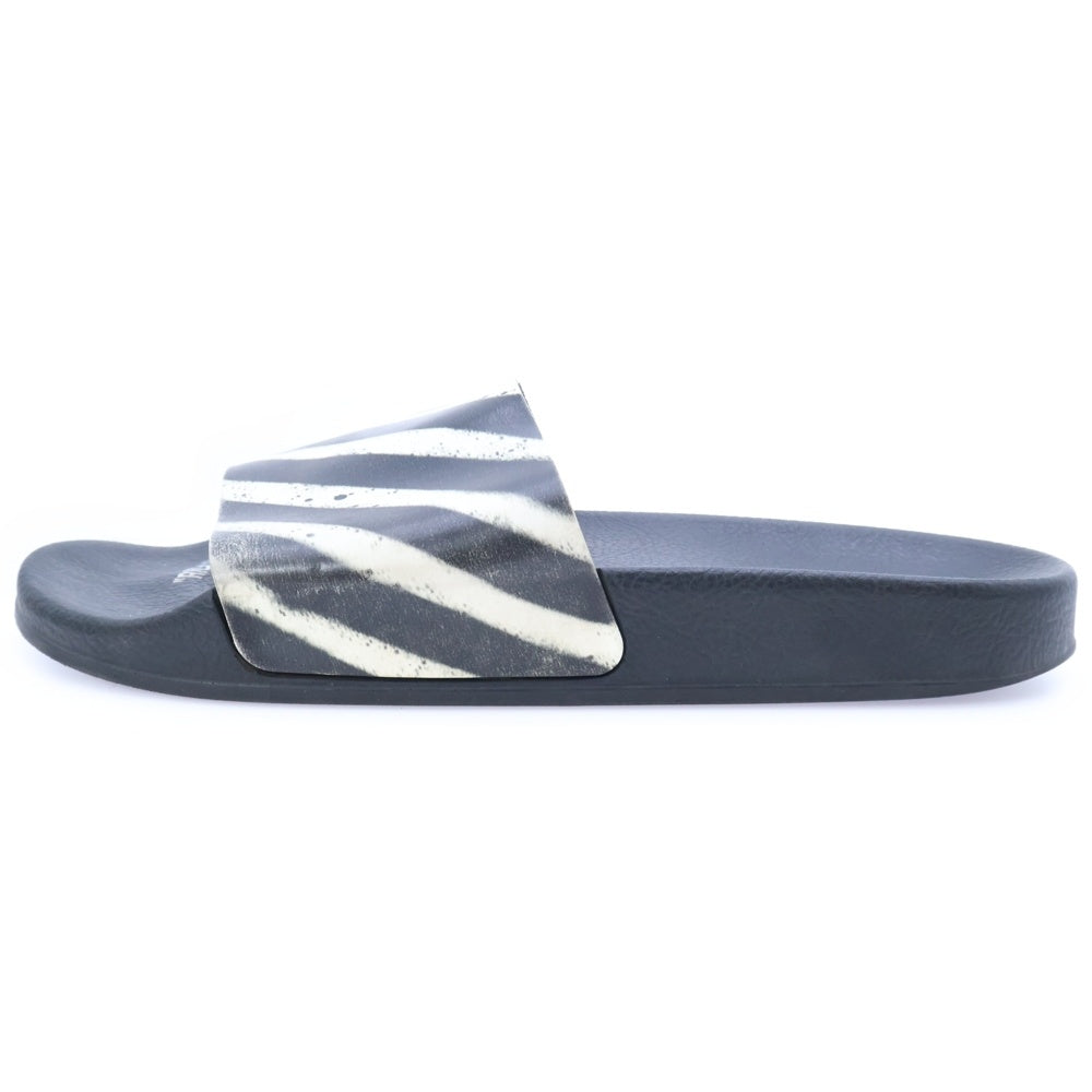 OFF-WHITE(オフホワイト) SPRAY STRIPES SLIDER サンダル OMIA088E19C220511001 ブラック