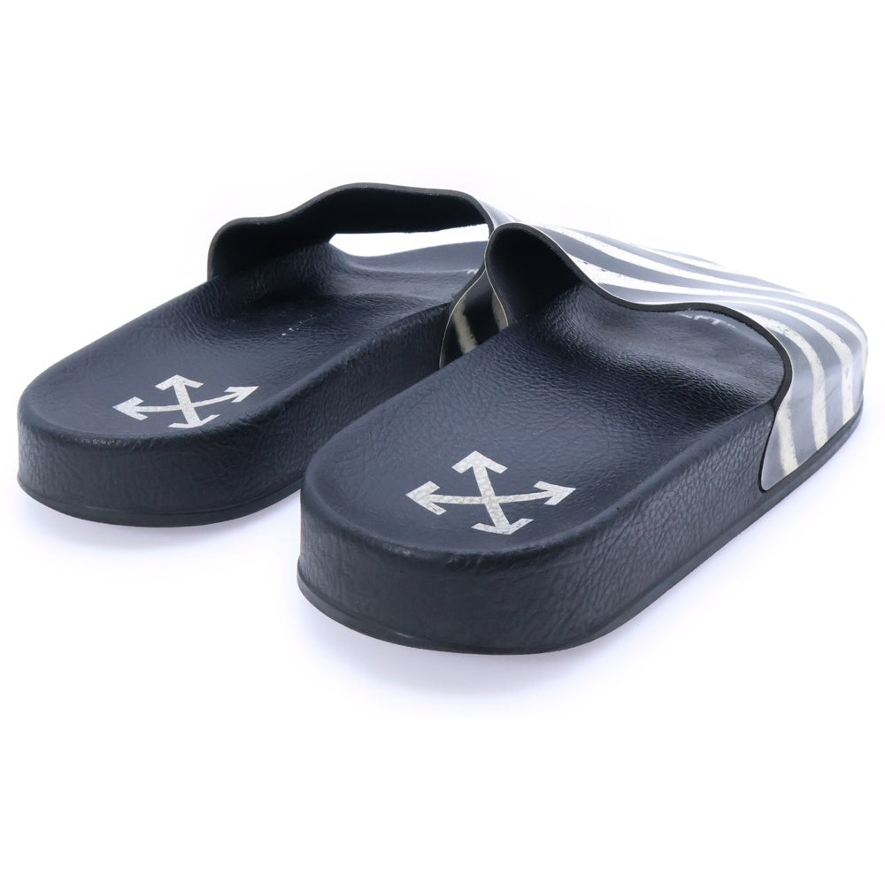 OFF-WHITE(オフホワイト) SPRAY STRIPES SLIDER サンダル OMIA088E19C220511001 ブラック
