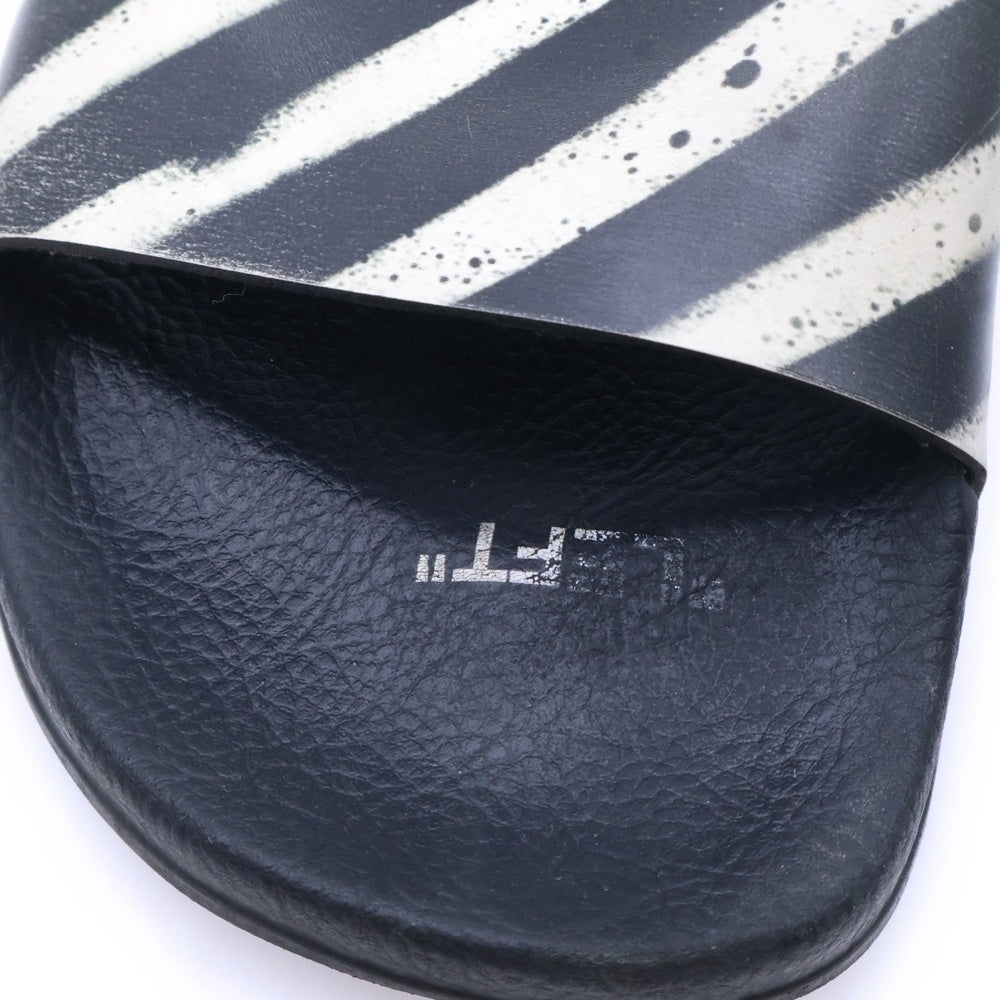 OFF-WHITE(オフホワイト) SPRAY STRIPES SLIDER サンダル OMIA088E19C220511001 ブラック