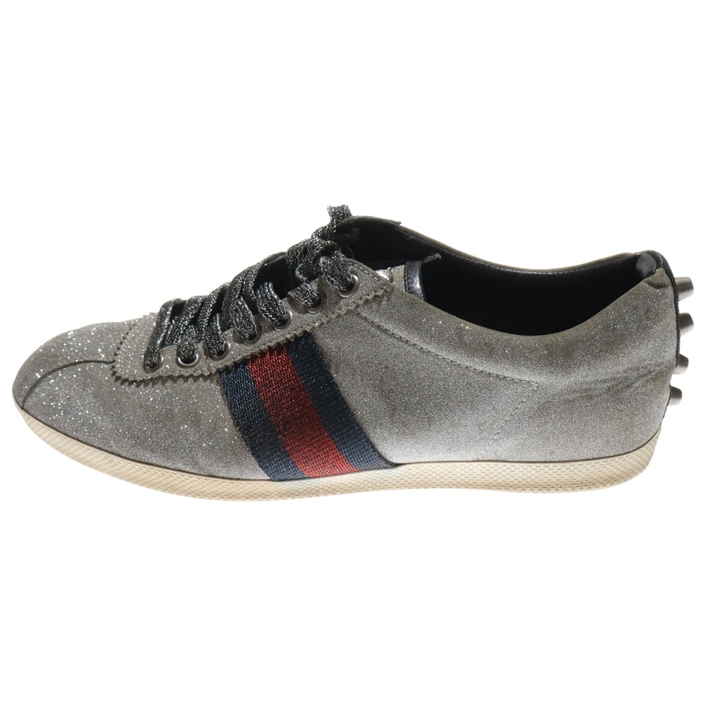 GUCCI(グッチ) Bambi Low Top Sneakers グリッター シェリーライン ローカットスニーカー シルバー 414684
