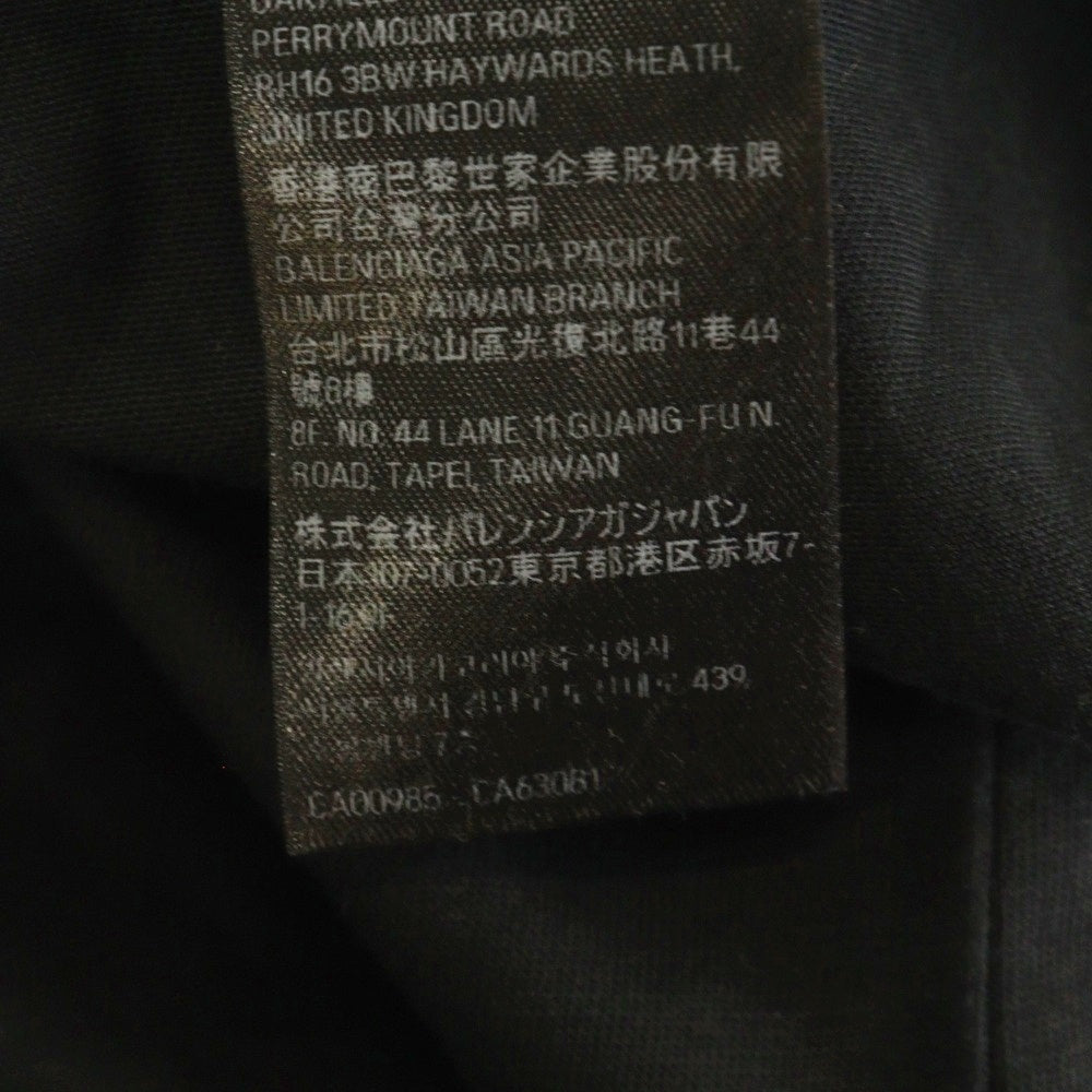 BALENCIAGA(バレンシアガ) 23SS TAPE TYPE MEDIUM FIT T-SHIRT テープタイプロゴ クルーネック半袖Tシャツ カットソー 739784 TOVA9 ブラック