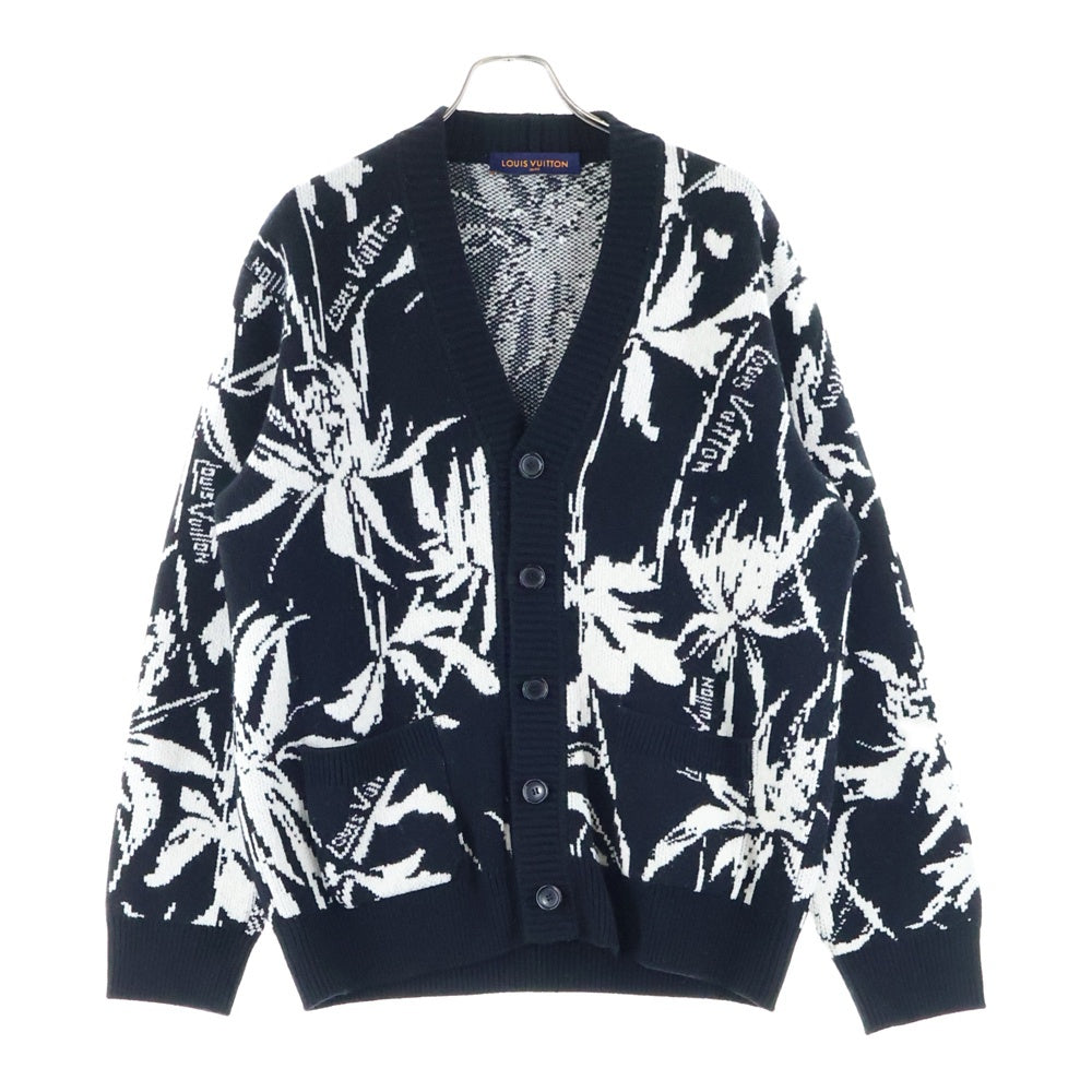 LOUIS VUITTON(ルイヴィトン) 23SS シスルジャガードウール ニットカーディガン ブラック RM231 H56 HON98W