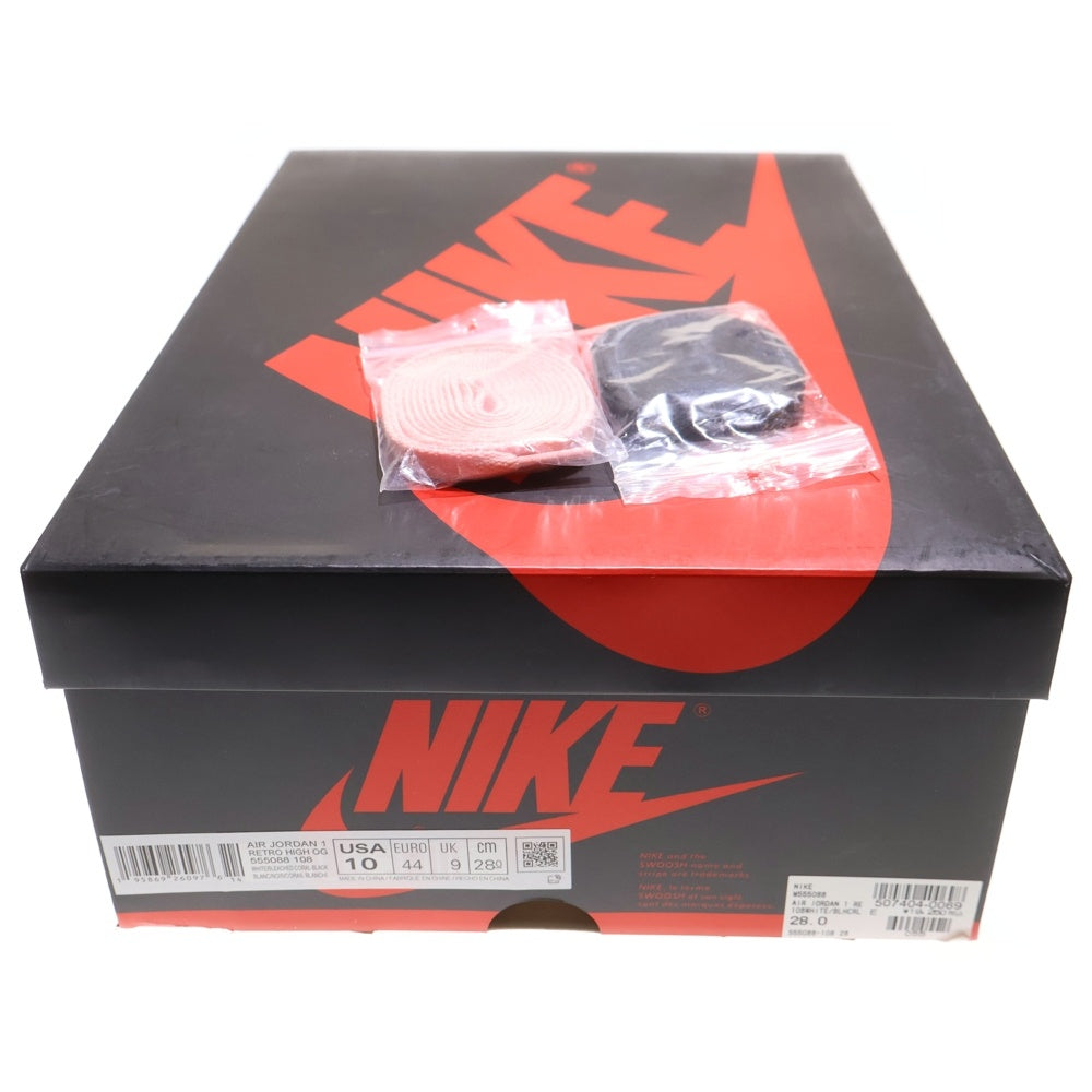 NIKE(ナイキ) AIR JORDAN 1 HIGH OG Bleached Coral 555088-108 エアジョーダン 1 ブリーチドコーラル ハイカットスニーカー グレー US10/28cm