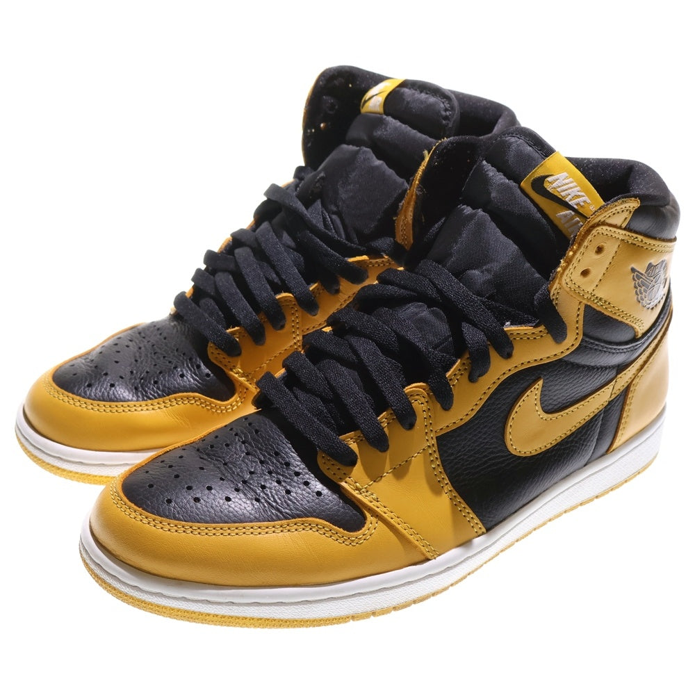 NIKE(ナイキ) AIR JORDAN1 RETRO HIGH OG POLLEN 555088-701 エアジョーダン 1 レトロ パラン ハイカットスニーカー ブラック/イエロー US10/28cm