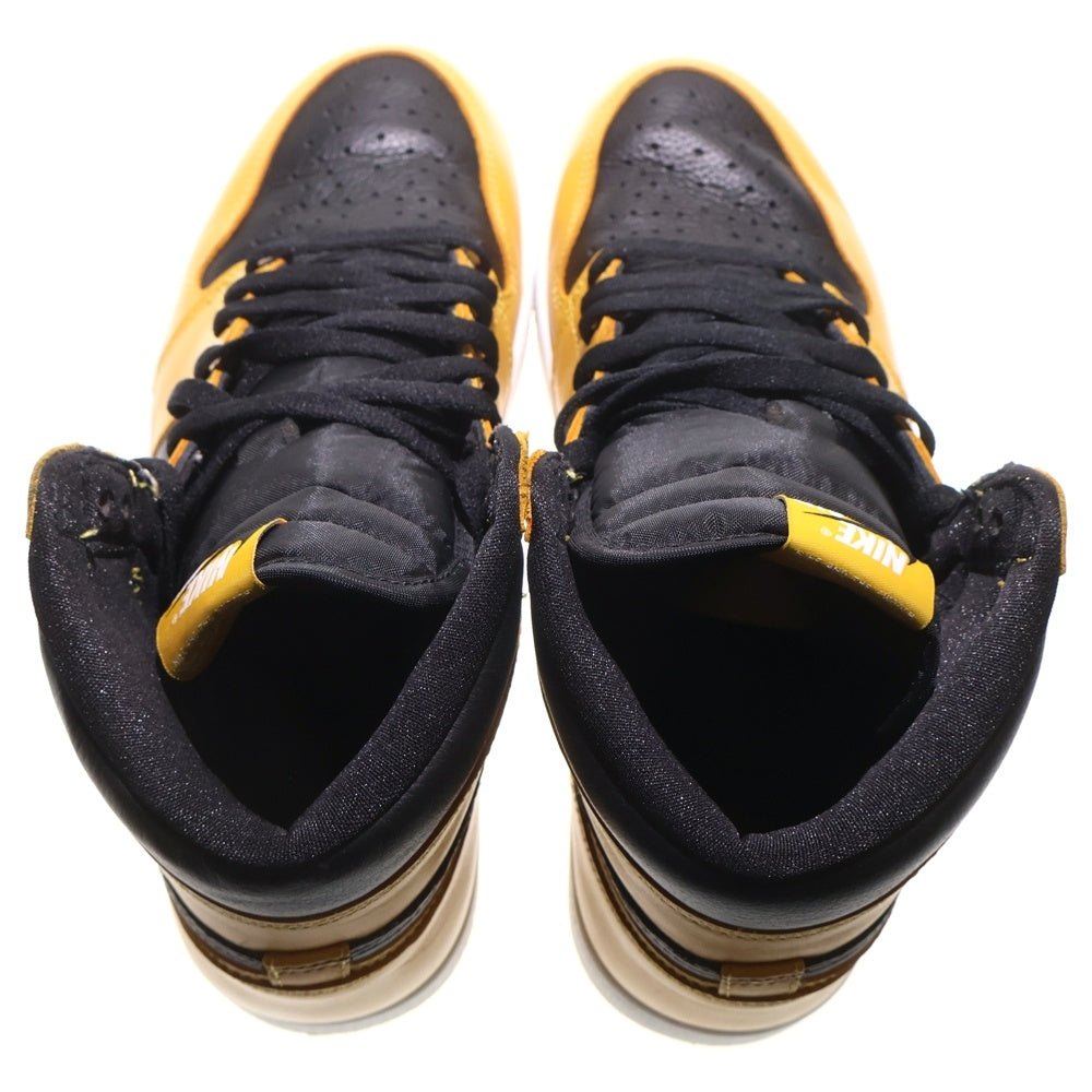 NIKE(ナイキ) AIR JORDAN1 RETRO HIGH OG POLLEN 555088-701 エアジョーダン 1 レトロ パラン ハイカットスニーカー ブラック/イエロー US10/28cm