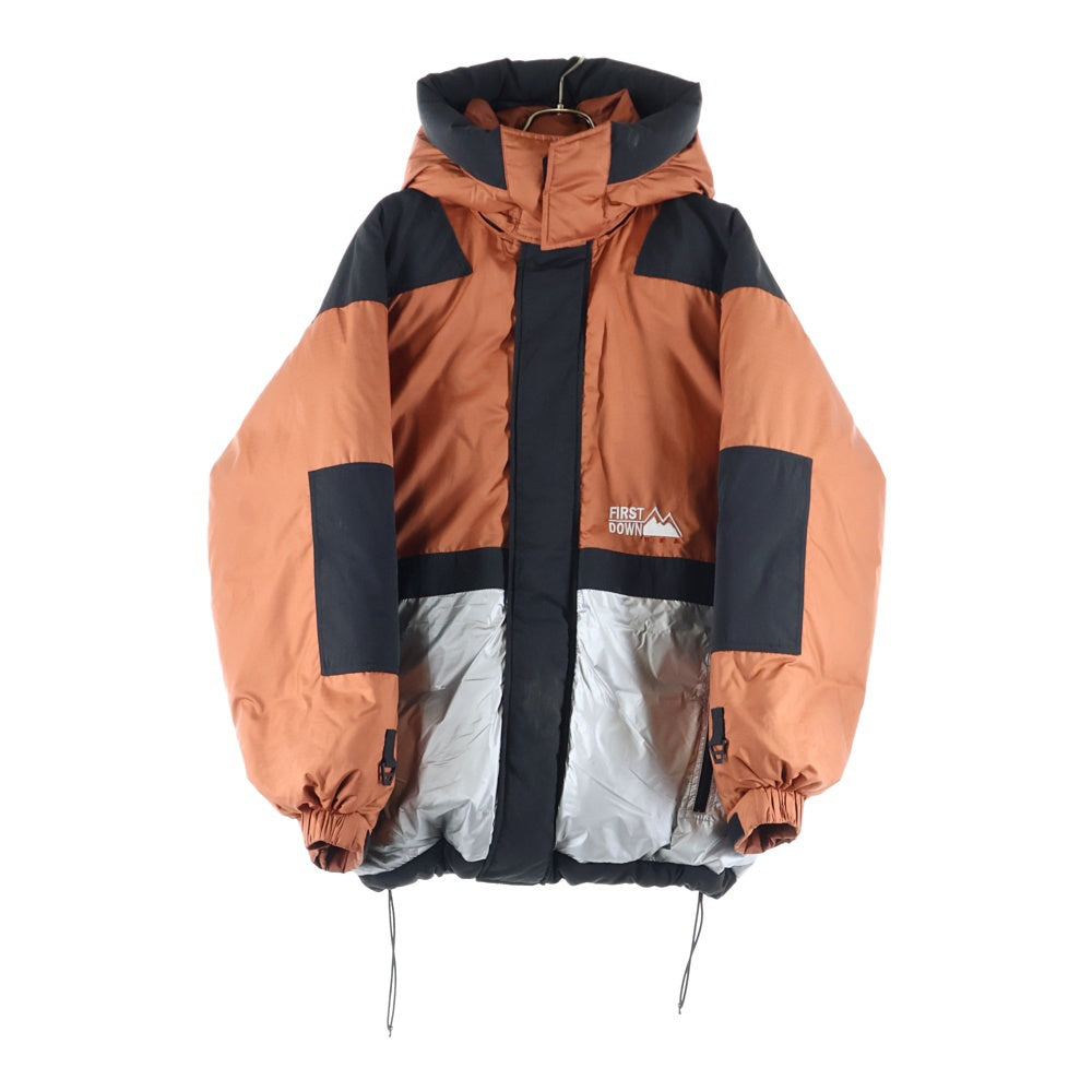 FIRST DOWN(ファーストダウン) 22AW HERITAGE DOWN JKT DICROS MAURI RIP F342533 ヘリテイジ ダウンジャケット ディクロス マウリ リップ シルバー/ブラウン