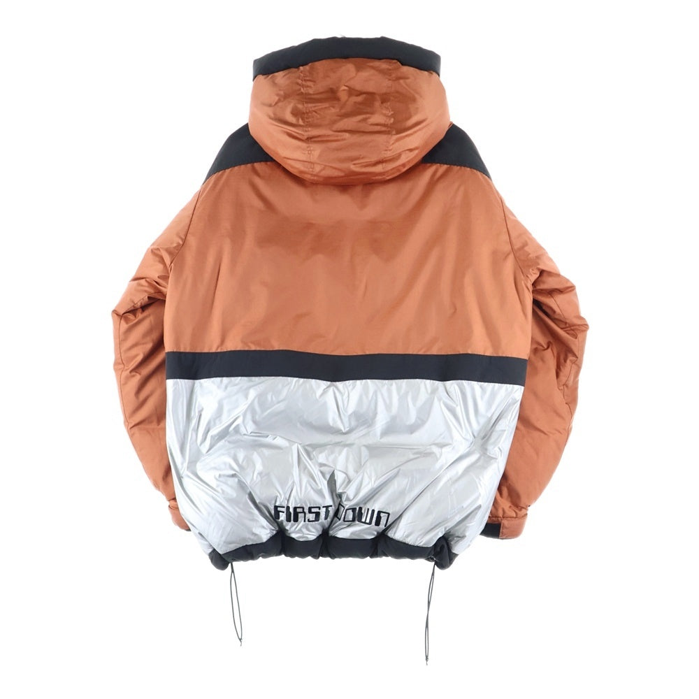 FIRST DOWN(ファーストダウン) 22AW HERITAGE DOWN JKT DICROS MAURI RIP F342533 ヘリテイジ ダウンジャケット ディクロス マウリ リップ シルバー/ブラウン