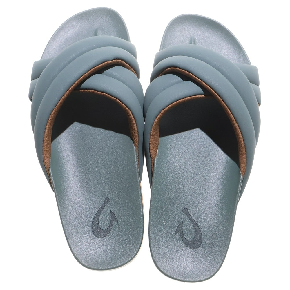 NO BRAND(ノーブランド) OluKai (オルカイ) Hila Puffy Slide ヒラパフィーサンダル グリーン