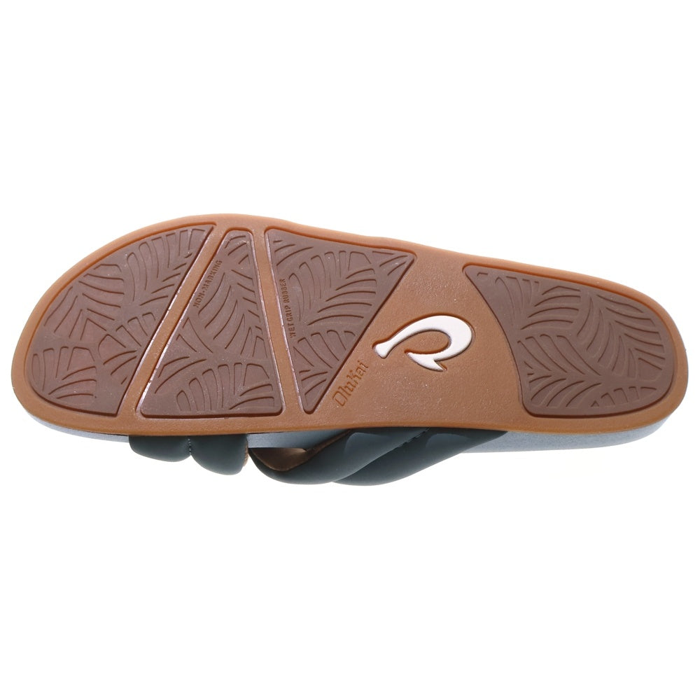 NO BRAND(ノーブランド) OluKai (オルカイ) Hila Puffy Slide ヒラパフィーサンダル グリーン