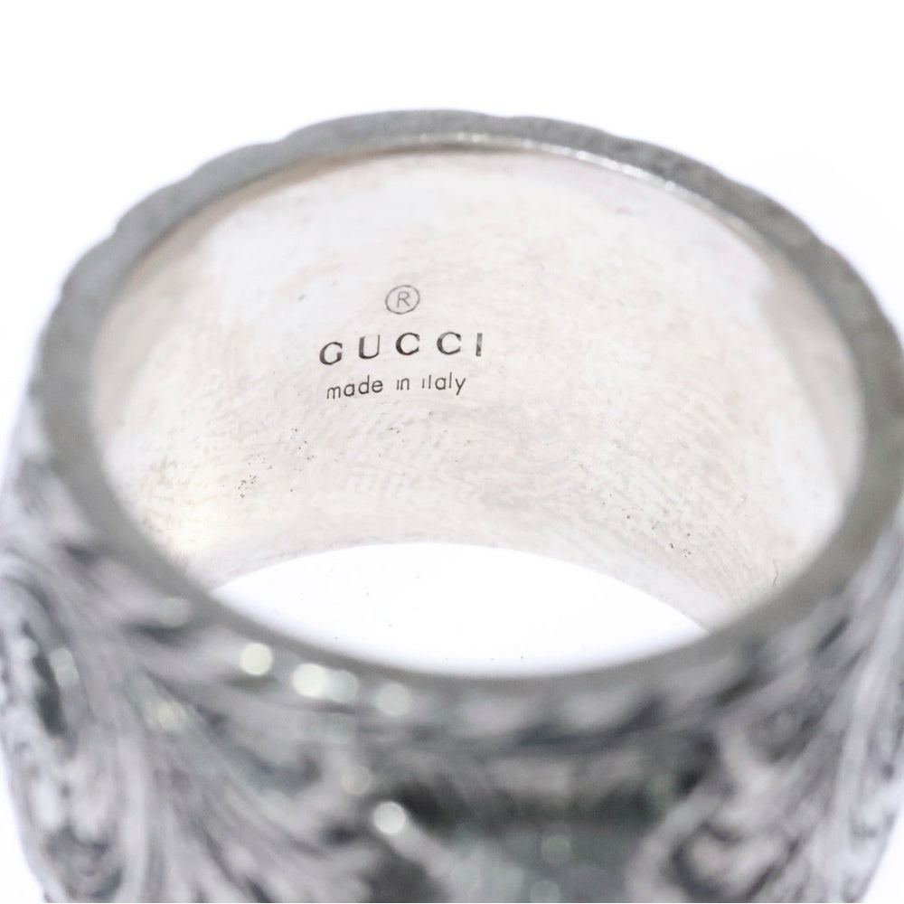 GUCCI(グッチ) インターロッキングG アラベスク キャットヘッド シルバーリング シルバー 433573