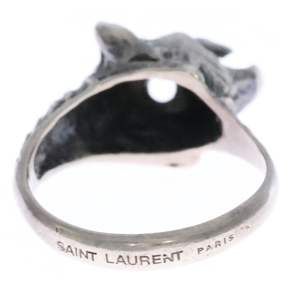 SAINT LAURENT PARIS(サンローランパリ) ヤマネコヘッド シルバーリング シルバー