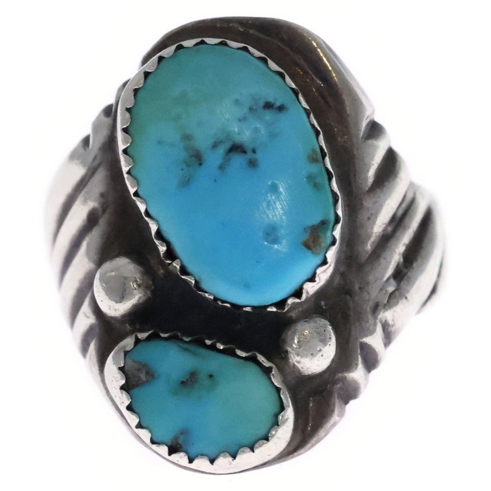 INDIAN JEWELRY(インディアンジュエリー) NAVAJO Silver Ring ナバホ族 ターコイズ シルバーリング シルバー
