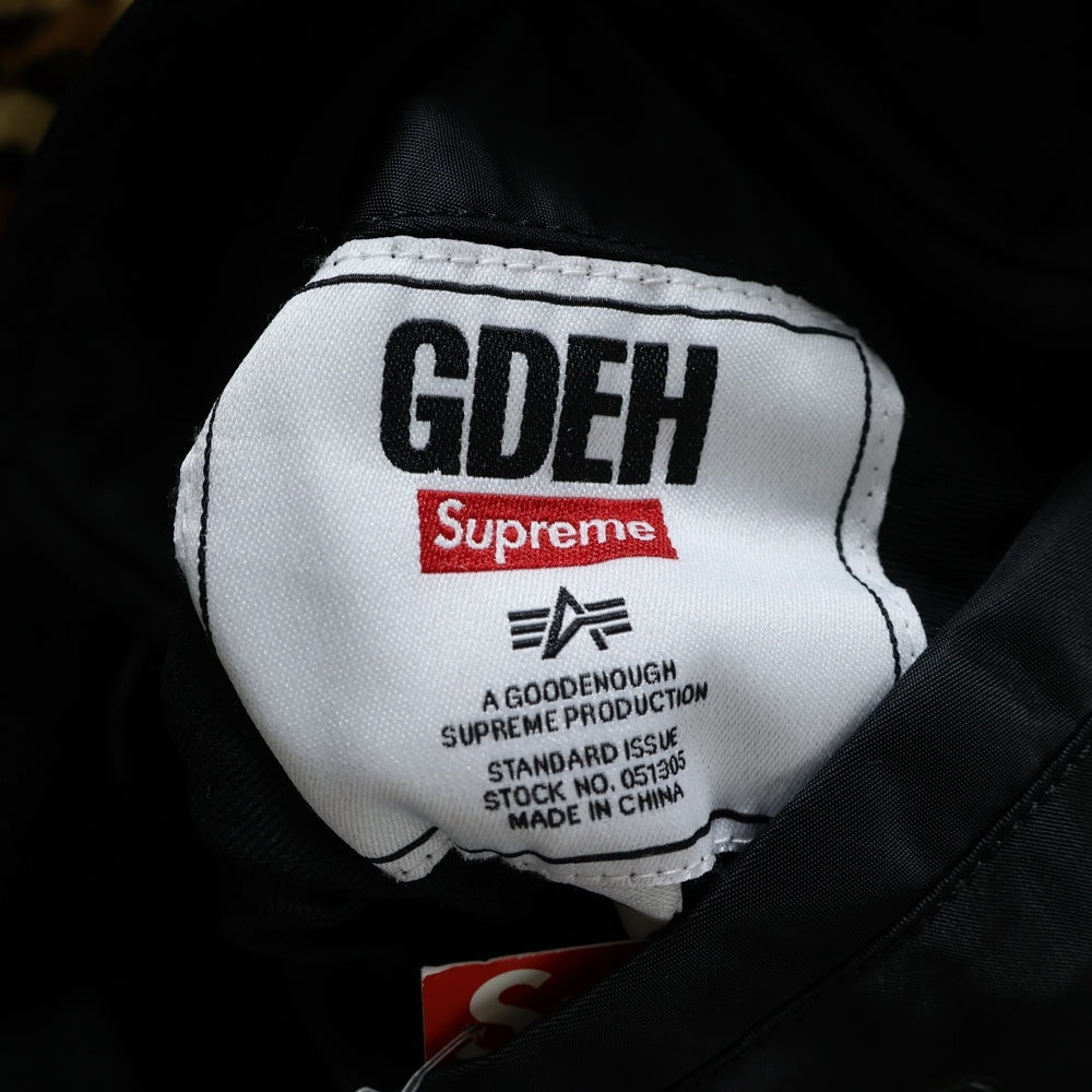 SUPREME(シュプリーム) 25SS ×GOODENOUGH Reversible MA-1 ×グッドイナフ リバーシブル ボンバージャケット ブルゾン ピンバッチ付き ブラック
