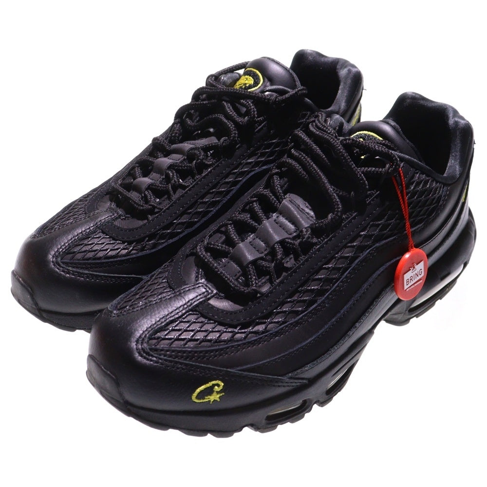 NIKE(ナイキ) ×Corteiz AIR MAX 95 Black and Tour Yellow FB2709-003 ×コーテイズ エアマックス95 ブラックアンドツアー ローカットスニーカー ブラック US9/27.0cm