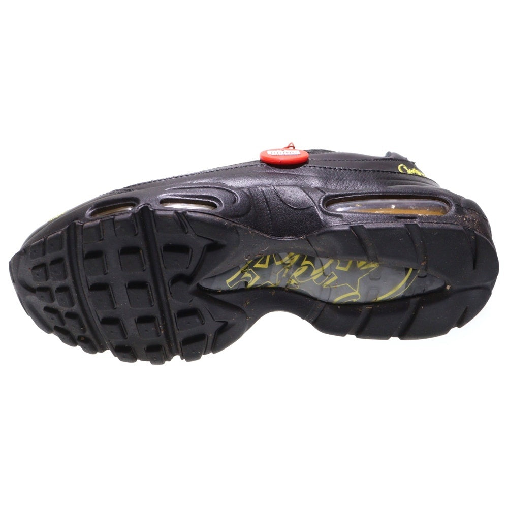 NIKE(ナイキ) ×Corteiz AIR MAX 95 Black and Tour Yellow FB2709-003 ×コーテイズ エアマックス95 ブラックアンドツアー ローカットスニーカー ブラック US9/27.0cm